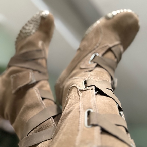 Rare Vintage Puma Alto Mostro Brown Suede Moto Boots 7.5 / 38 - Picture 8 of 12